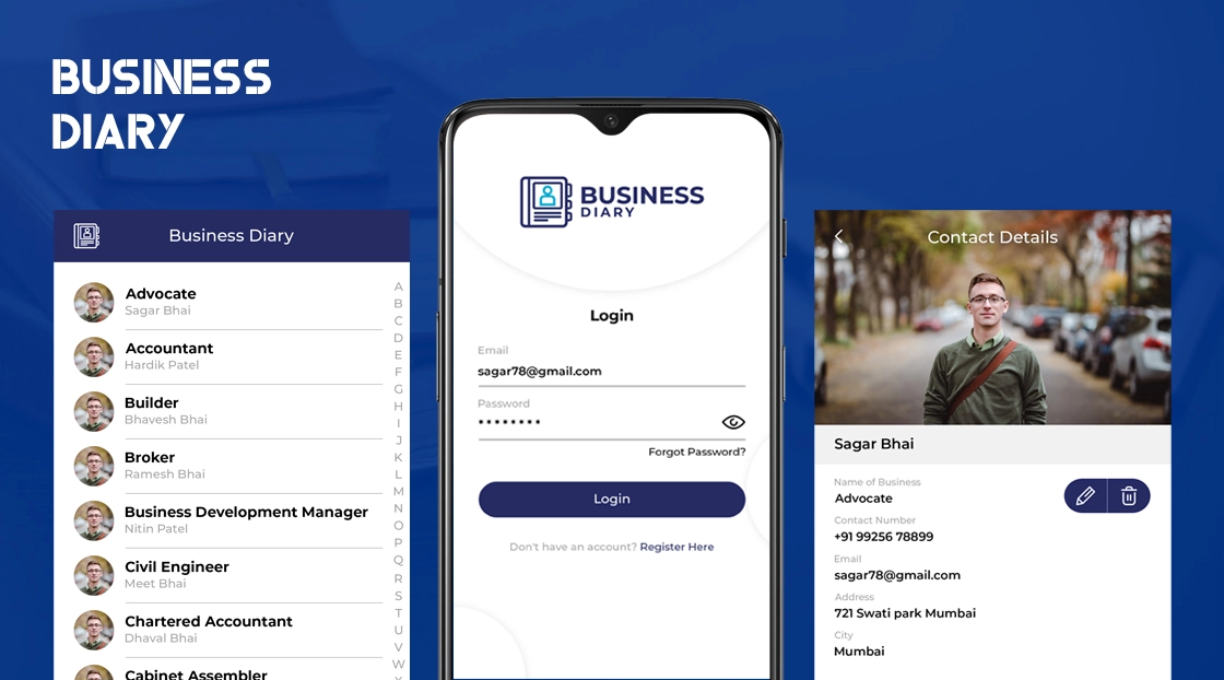 Business Diary Application | UI/UX Design